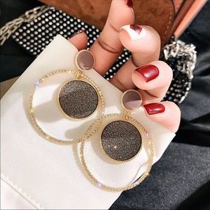 New fashion rhinestone shiny earrings